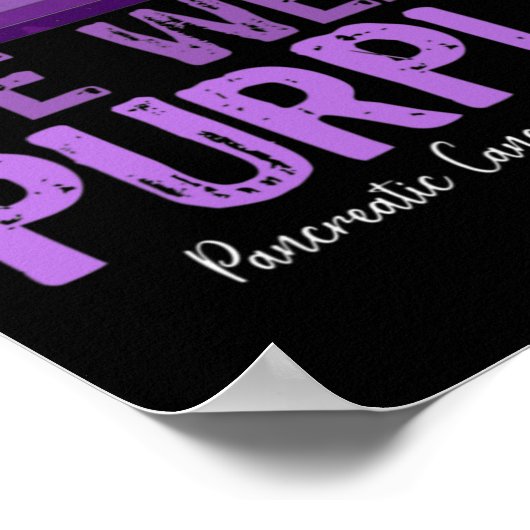 Im November tragen wir Lila Bauchspeicheldrüsenkre Poster (Ecke)