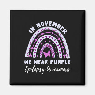 Im November tragen wir Lila Epilepsie-Bewusstseins Magnet
