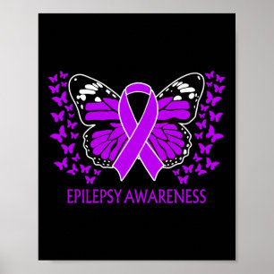 Im November tragen wir Lila für Epilepsie-Bewussts Poster