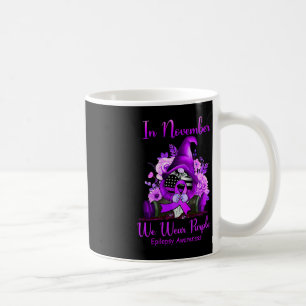 Im November tragen wir Lila Gnome Ribbon Epilepsie Kaffeetasse
