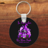 Im November tragen wir Lila Gnome Ribbon Epilepsie Schlüsselanhänger (Vorderseite)