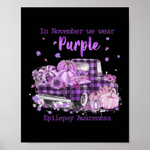 Im November tragen wir Lila LKW Epilepsie-Aufständ Poster