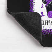 Im November tragen wir Lila Messy Bun Epilepsy Awa Mousepad (Ecke)