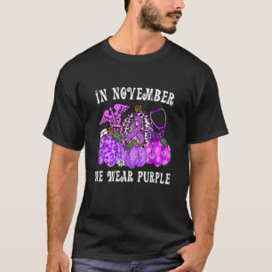 Im November tragen wir Lila Pumpkin Epilepsie T-Shirt