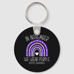 Im November tragen wir Lila Rainbow Epilepsy Aware Schlüsselanhänger