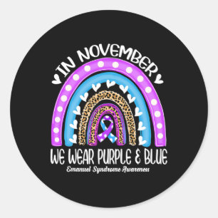 Im November tragen wir Lila und blaues Emanuel Syn Runder Aufkleber