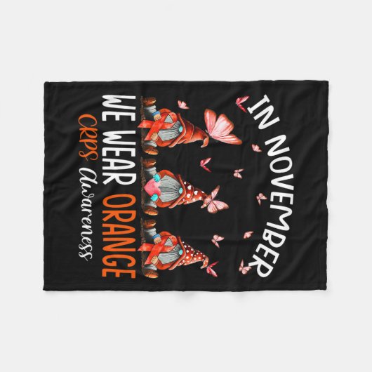Im November tragen wir Orange Crps Sensibilisierun Fleecedecke (Vorderseite (Horizontal))