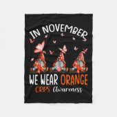 Im November tragen wir Orange Crps Sensibilisierun Fleecedecke (Vorderseite)