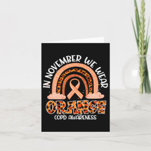 Im November tragen wir Orange Rainbow Crps Awarene Karte