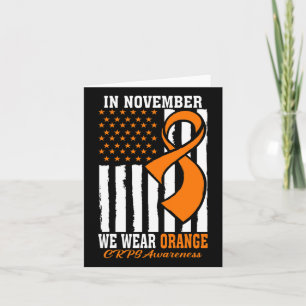Im November tragen wir Orange Ribbon Crps Bewussts Karte