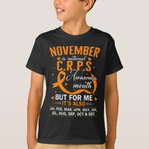 Im November tragen wir Orange Ribbon CRPS Bewussts T-Shirt