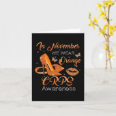Im November tragen wir orangefarbene High Heels Sc Karte (Gelbe Blume)
