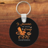 Im November tragen wir orangefarbene High Heels Sc Schlüsselanhänger (Vorderseite)