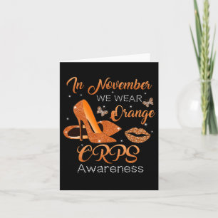 Im November tragen wir Orangen-High Heels Schuhe C Karte