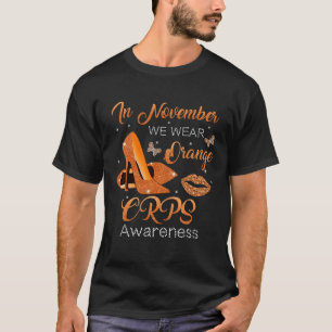 Im November tragen wir Orangen-High Heels Schuhe C T-Shirt