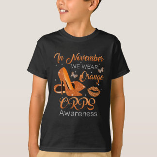 Im November tragen wir Orangen-High Heels Schuhe C T-Shirt