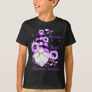 Im November tragen wir violette Gnome Heimerheimer T-Shirt
