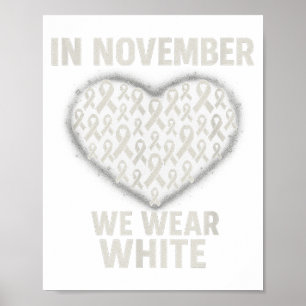 Im November tragen wir weißes Lungenkrebs-Bewussts Poster