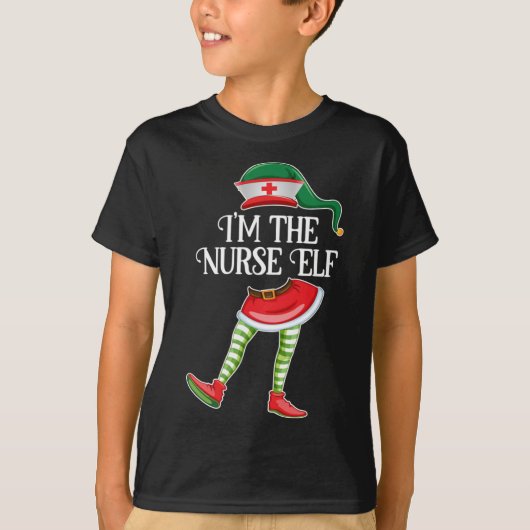 Im Nurse Elf Weihnachten Matching RN LPN Medical T-Shirt (Vorderseite)