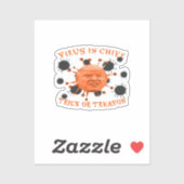 Im Obersten, Trick oder Trete, politisches AntiHal Aufkleber (Blatt)