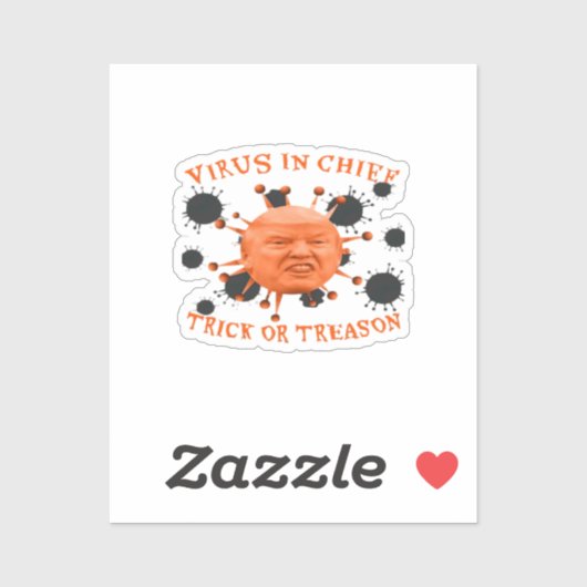 Im Obersten, Trick oder Trete, politisches AntiHal Aufkleber (Blatt)