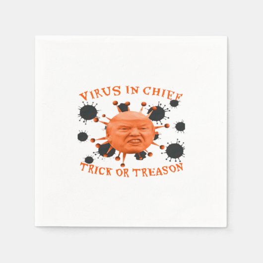 Im Obersten, Trick oder Trete, politisches AntiHal Serviette (Vorderseite)