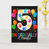 Im Officially A Handful Five 5th Birthday Girls Bo Karte (Gelbe Blume)