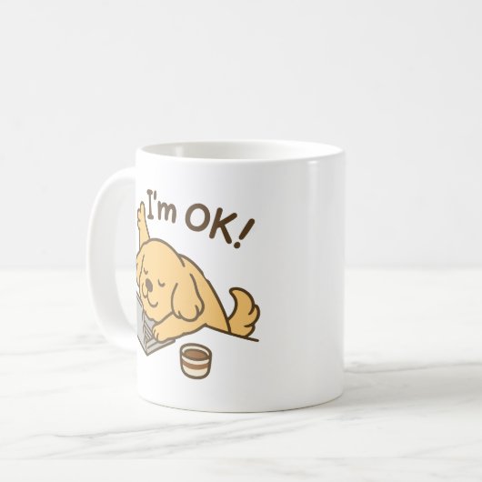 I'm ok! dog working on laptop kaffeetasse (Vorderseite Links)