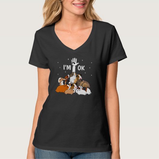 I'm Ok Funny Guinea Pigs Lover T-Shirt (Vorderseite)