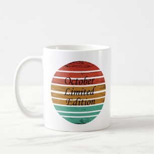 Im Oktober geboren Vintage Geburtstag Kaffeetasse