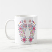 im Oktober haben wir schwaches rosa Design Kaffeetasse (Links)