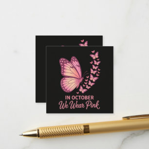 Im Oktober Rosa Brust Schmetterling Begleitkarte