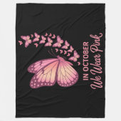 im Oktober rosa Brust Schmetterling Fleecedecke (Vorderseite)