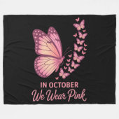 im Oktober rosa Brust Schmetterling Fleecedecke (Vorderseite (Horizontal))