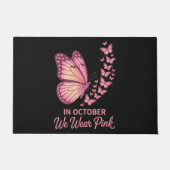 Im Oktober Rosa Brust Schmetterling Fußmatte (Vorderseite)
