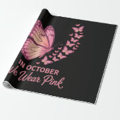 Im Oktober Rosa Brust Schmetterling Geschenkpapier (Ungerollt)