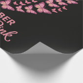 Im Oktober Rosa Brust Schmetterling Geschenkpapier (Ecke)
