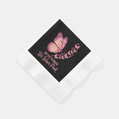 im Oktober rosa Brust Schmetterling Serviette (Ecke)