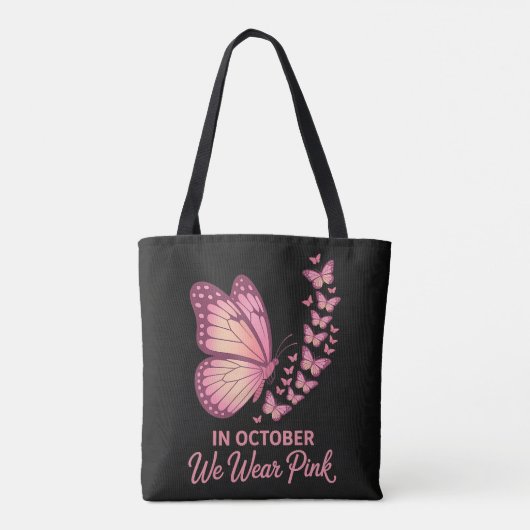 Im Oktober Rosa Brust Schmetterling Tasche (Rückseite)