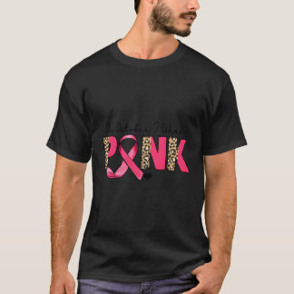 Im Oktober trage ich K Leopard Print Breast Cancer T-Shirt