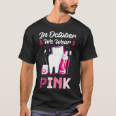 Im Oktober tragen Sie das Bewusstsein für rosa Bru T-Shirt (Vorderseite)