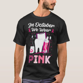 Im Oktober tragen Sie das Bewusstsein für rosa Bru T-Shirt