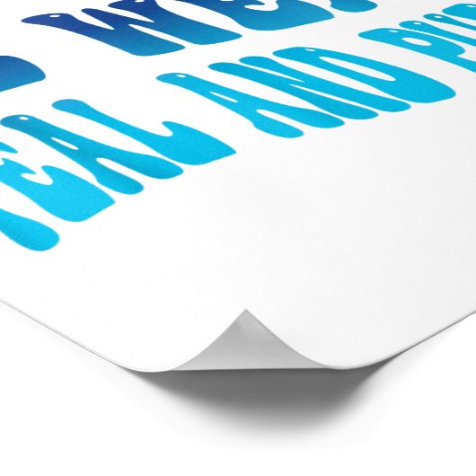 Im Oktober tragen wir Aquamarinen &amp; Purpl Suic Poster (Ecke)