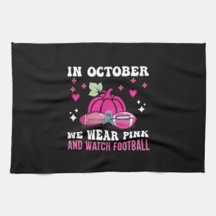 Im Oktober tragen wir das Bewusstsein für rosa Bru Geschirrtuch