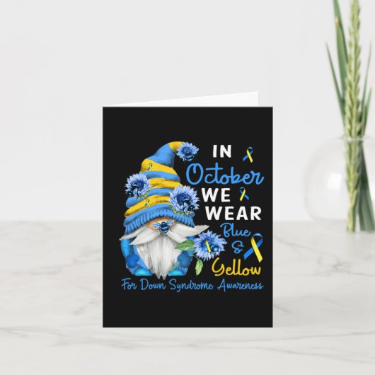 Im Oktober tragen wir das blaue Gelbunten-Syndrom Karte (Vorderseite)