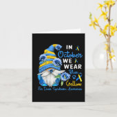 Im Oktober tragen wir das blaue Gelbunten-Syndrom Karte (Gelbe Blume)