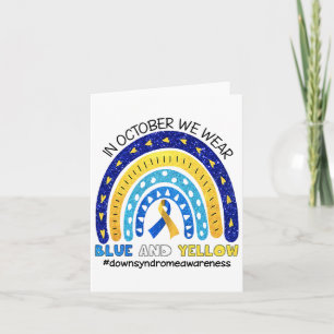 Im Oktober tragen wir das blaue und gelbe Down-Syn Karte