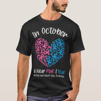 Im Oktober tragen wir den Verlust der rosa blauen T-Shirt