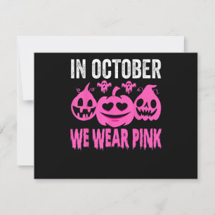 Im Oktober tragen wir die Pink Breast Cancer Pumpk Einladung