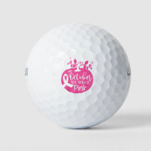 Im Oktober tragen wir die Pink Breast Cancer Pumpk Golfball